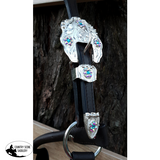 NEW! Irredescent and blue stone Showman show halter. - Country Scene Saddlery and Pet Supplies