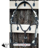 NEW! Irredescent and blue stone Showman show halter. - Country Scene Saddlery and Pet Supplies
