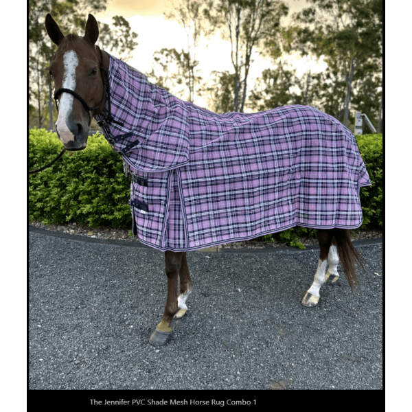 New! Jennifer PVC Shade Mesh Horse Rug Combo Summer Combos