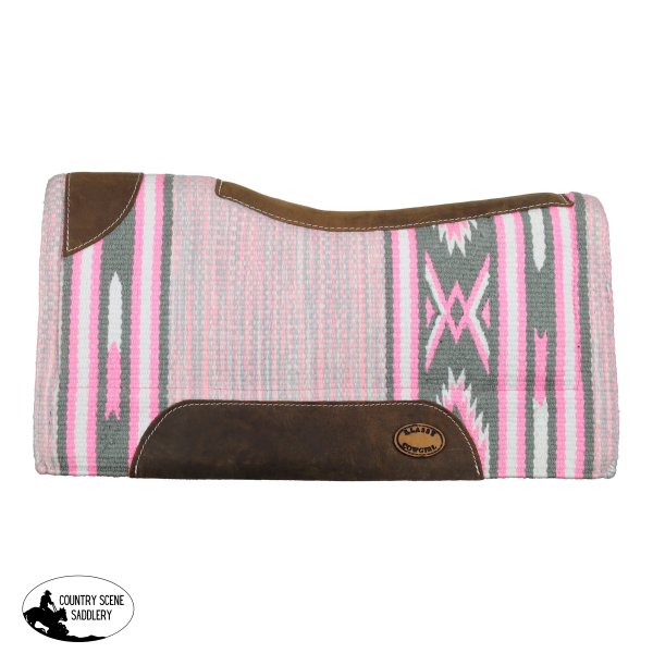 New! Klassy Cowgirl 28’’ x 30’’ Bubblegum Pink Saddle Pad with Felt Bottom Western Pad