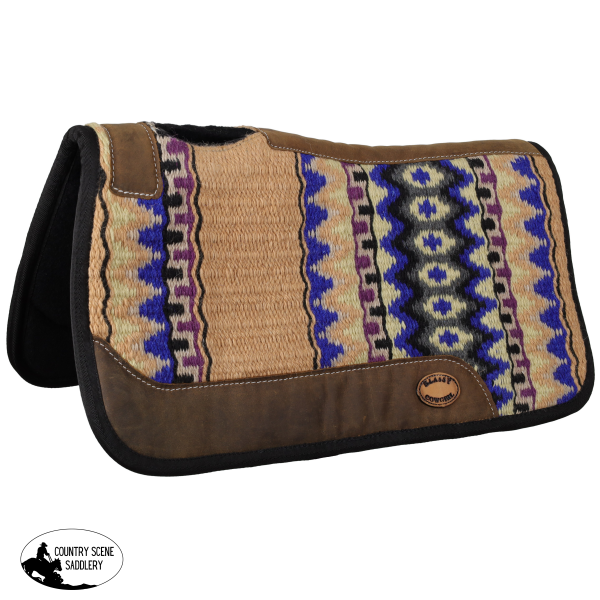 New! Klassy Cowgirl 28’’ x 30’’ Desert Blue Saddle Pad with Felt Bottom Western Pad