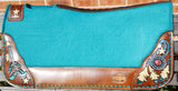 Klassy Cowgirl 28x30 Barrel Style 1” Teal felt - Country Scene Saddlery and Pet Supplies