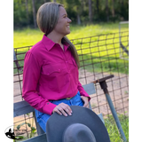 New! L1477P - Rawhide Denver Pink Ladies Work Shirt - Country Scene Saddlery and Pet Supplies