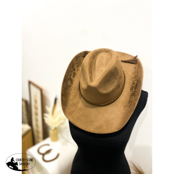 New! Langley Cowboy Hat / Brown Western Top