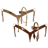 New! Leather double stitched tooled browband headstall and breastcollar. - Country Scene Saddlery and Pet Supplies