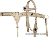 NEW! Leather double stitched tooled browband headstall. - Country Scene Saddlery and Pet Supplies