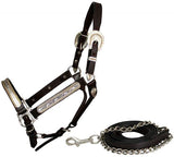 *leather full horse size show halter with lead. - Country Scene Saddlery and Pet Supplies