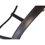 Leather Halter Thoroughbred - Brass Fittings with Engraved Horse Nameplate - Country Scene Saddlery and Pet Supplies