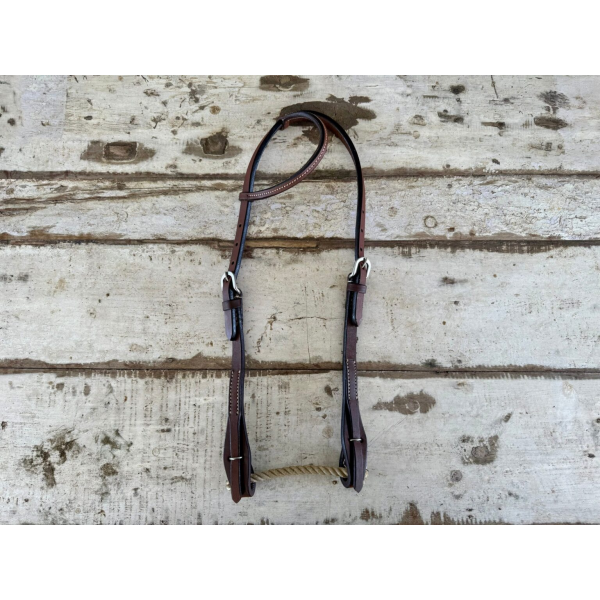 New! Leather One Eared Bridle- quick change bit ends spur strap