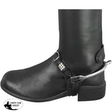 New! Leather Spur Strap Keepers With Swarovksi Crystal (Pair)