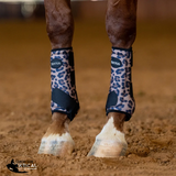 New! LEOPARD SPLINT BOOTS (PAIR) - MEDIUM / FRONT - Splint Boots