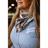 New! LIGHT WASH STRETCH DENIM STITCHED PERFORMANCE RODEO SHIRT