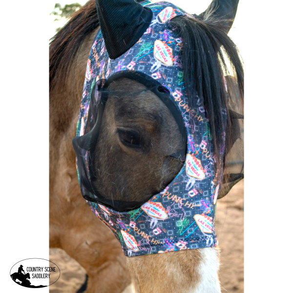 New! Lycra Fly Mask Vegas Rodeo Fly Mesh Protection