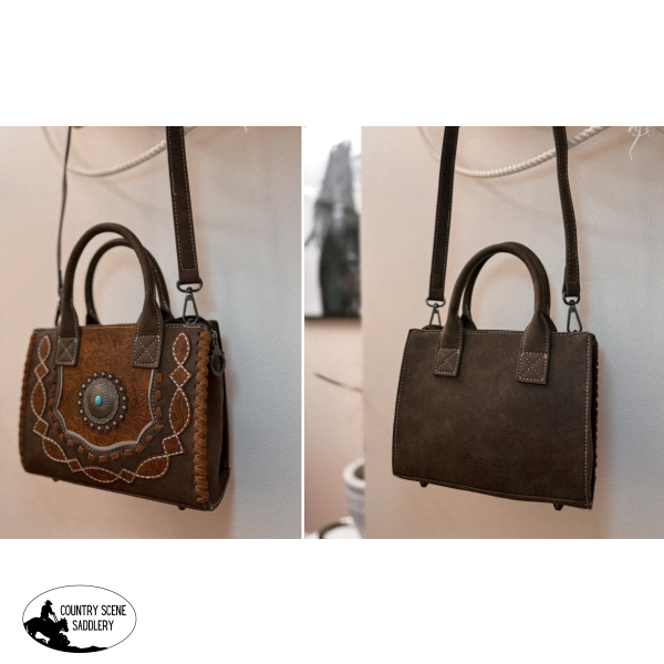 New! Maria Boot Stitch Tote / BROWN