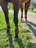 CSS Maroon Cheetah Latigo Set. - Country Scene Saddlery and Pet Supplies