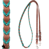 NEW! Martin Saddlery Barrel Reins 3/4″ Laced with Latigo Leather - Country Scene Saddlery and Pet Supplies