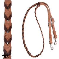 New! Martin Saddlery Barrel Reins 3/4″ Laced With Latigo Leather Western