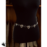New! Mini Heart Concho Belt / SILVER