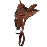 New! Mocha Roughout Barrel Style Saddle - 12 Inch - Country Scene Saddlery and Pet Supplies