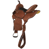 New! Mocha Roughout Barrel Style Saddle - 15 Inch - Country Scene Saddlery and Pet Supplies