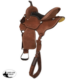 New! Mocha Roughout Barrel Style Saddle - 15 Inch - Country Scene Saddlery and Pet Supplies
