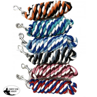 New! Multi Color 8Ft Cotton Lead Featuring A Swivel Bolt Snap