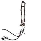 New! One Ear Silver Wave Two-Tone Show Headstall - Country Scene Saddlery and Pet Supplies