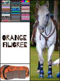 Orange Filigree Boots. - Country Scene Saddlery and Pet Supplies