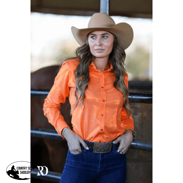 Orange Sparkle Performance Show Shirt