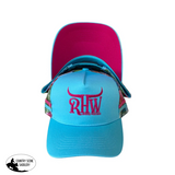 New! P4179 - RHW Cactus Turq & Pink P/Tail Trucker Cap - Country Scene Saddlery and Pet Supplies