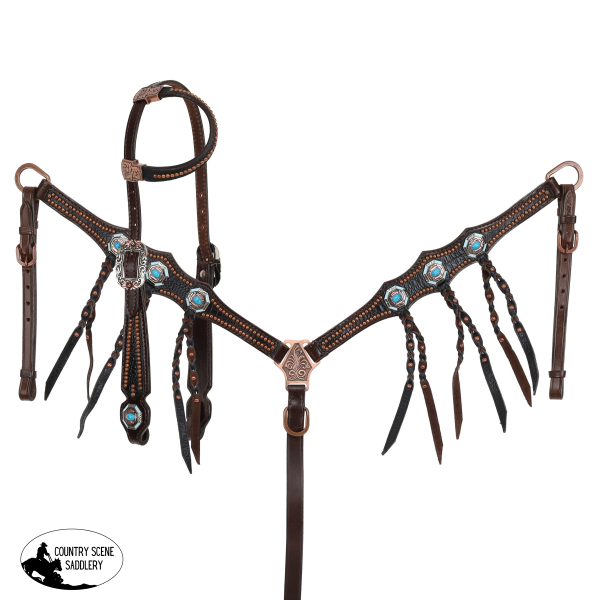 New! Painted Headstall And Breast Collar Sets Tack