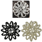 New! Pearl Hair Bun Net - with Crystals