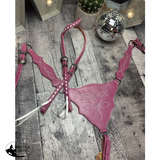 New! Pink Boot Stitch Headstall and Breast Collar Set