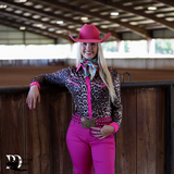 New! PINK LEOPARD PERFORMANCE RODEO SHIRT - Country Scene Saddlery and Pet Supplies