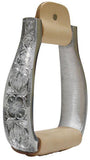 Nsw! Polished aluminum engraved stirrups - Country Scene Saddlery and Pet Supplies