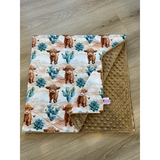 New! PRE-ORDER Minky Blanket - Cactus Highland