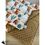 New! PRE-ORDER Minky Blanket - Cactus Highland