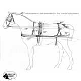 Premium Medium / Large Horse Size Nylon Driving Harness Meant For Heavy Use. Harness