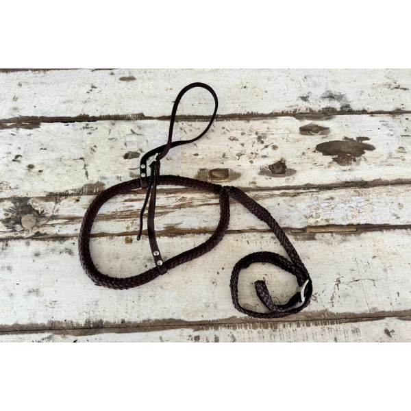 New! Premium Nylon Rope Nose Tie Down -Brown spur strap