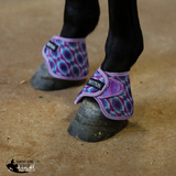 New! PURPLE CASSIDY WITH SPARKLE VELCRO BELL BOOTS - Country Scene Saddlery and Pet Supplies
