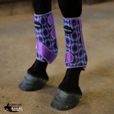 New! PURPLE CASSIDY WITH SPARKLE VELCRO SPLINT BOOTS (PAIR) MEDIUM / FRONT Splint Boots
