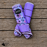 New! PURPLE PEONY SPLINT BOOTS (PAIR) - MEDIUM / FRONT - Splint Boots