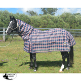New! PVC SHADECLOTH COMBO- Navy/Red/white - Country Scene Saddlery and Pet Supplies