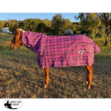 New! PVC SHADECLOTH COMBO -Purple Check - Country Scene Saddlery and Pet Supplies