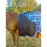 New! PVC Shadecloth Combo - Shaz - Blue Check - Country Scene Saddlery and Pet Supplies