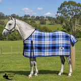 New! PVC SHADECLOTH RUG - 6’0 / Blue Navy Check - Fly Mesh Protection