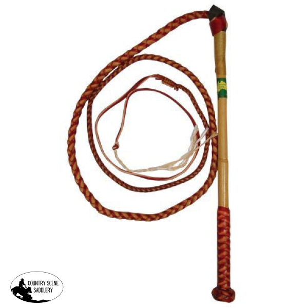 New! Redhide Stockwhip 4 Plait 7’ Whips