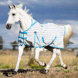 Ripstop Rug White-Turquoise Horse Blankets & Sheets