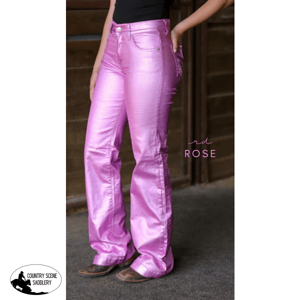 Rose Metallic Signature Trouser Denim
