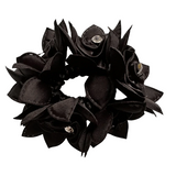 New! Rose Petal Hair Scrunchie with Crystals